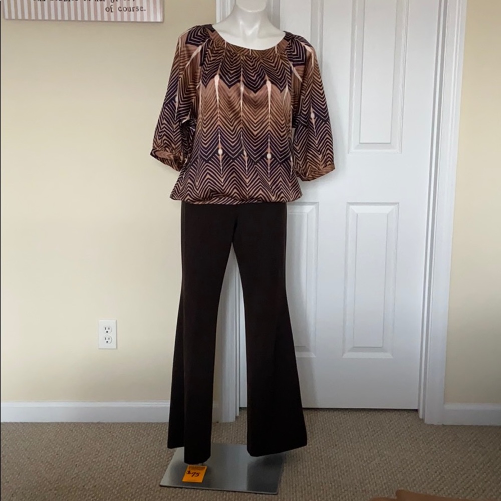 Abstract zebra print blouse